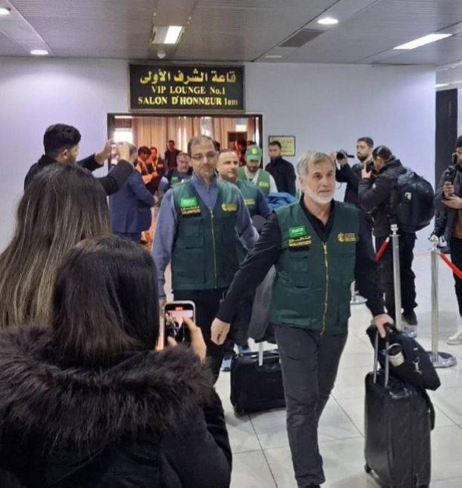 لقطات جوية ترصد وصول الوفد الطبي السعودي إلى دمشق .. فيديو