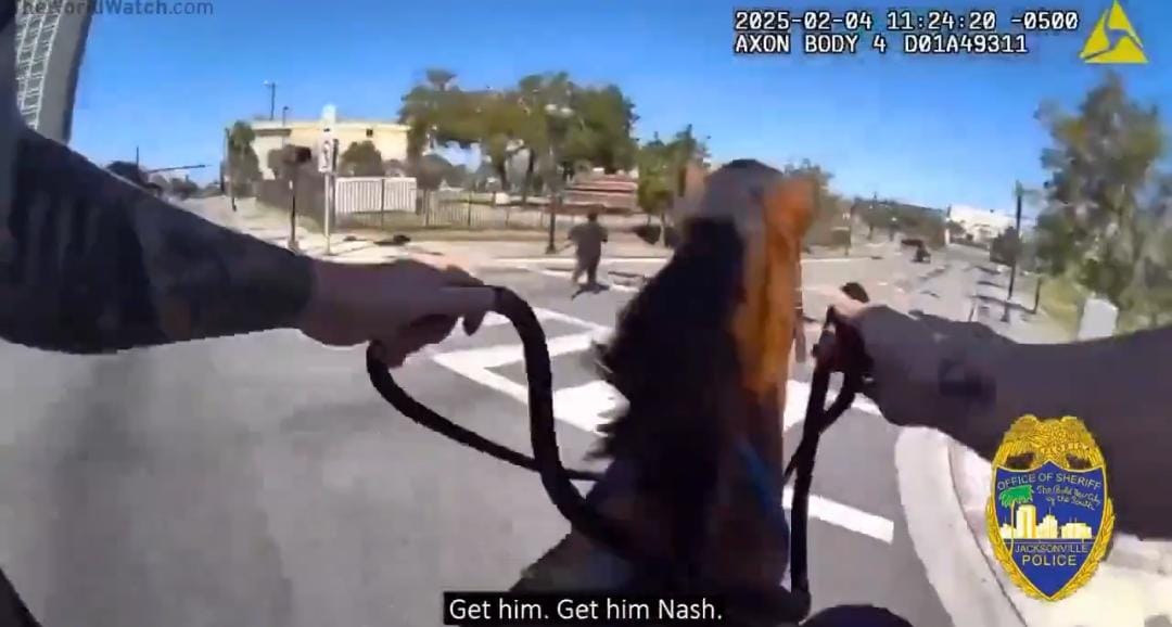 مطاردة مثيرة لشرطية تمتطي حصانا تطيح بتاجر مخدرات .. فيديو