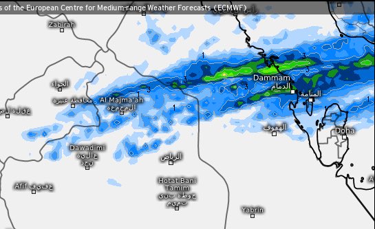 أمطار متوقعة على الرياض والشرقية قبل وصول الموجة الباردة