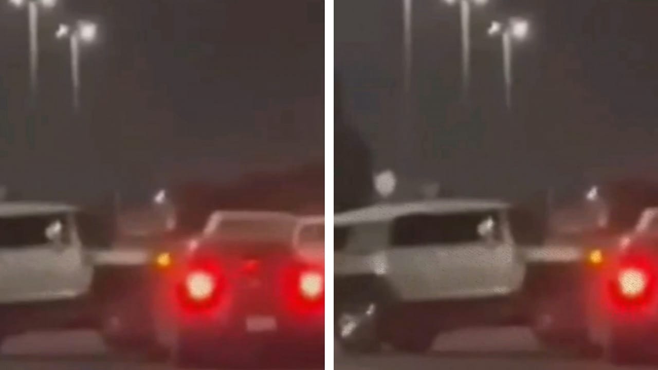 توقيف أطراف حادث تصادم نشب بسبب خلاف مروري في حائل.. فيديو