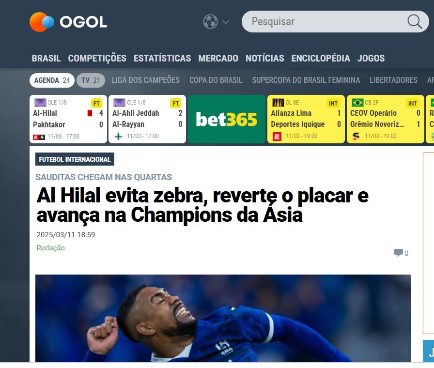 الصحف العالمية تتغنى باسم الهلال: الزعيم يعذب باختاكور.. صور