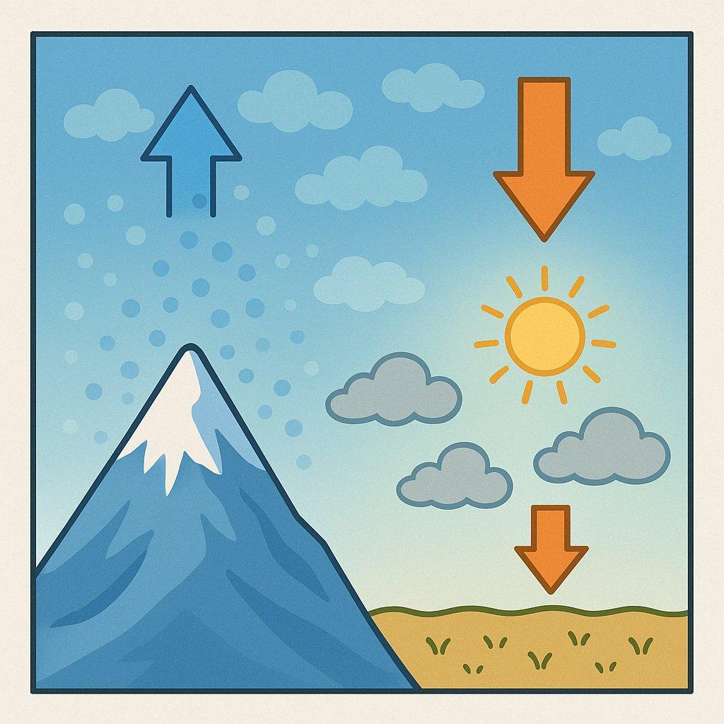 المسند يوضح أسباب بردوة الهواء كلما ارتفعنا عن سطح الأرض