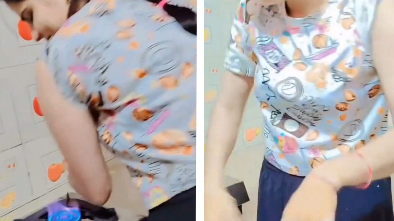 هندية تثير الجدل بطريقة غريبة لإزالة الشعر بالنار .. فيديو