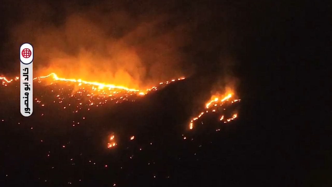 حريق ضخم في جبال المليح جنوب غرب المملكة.. فيديو
