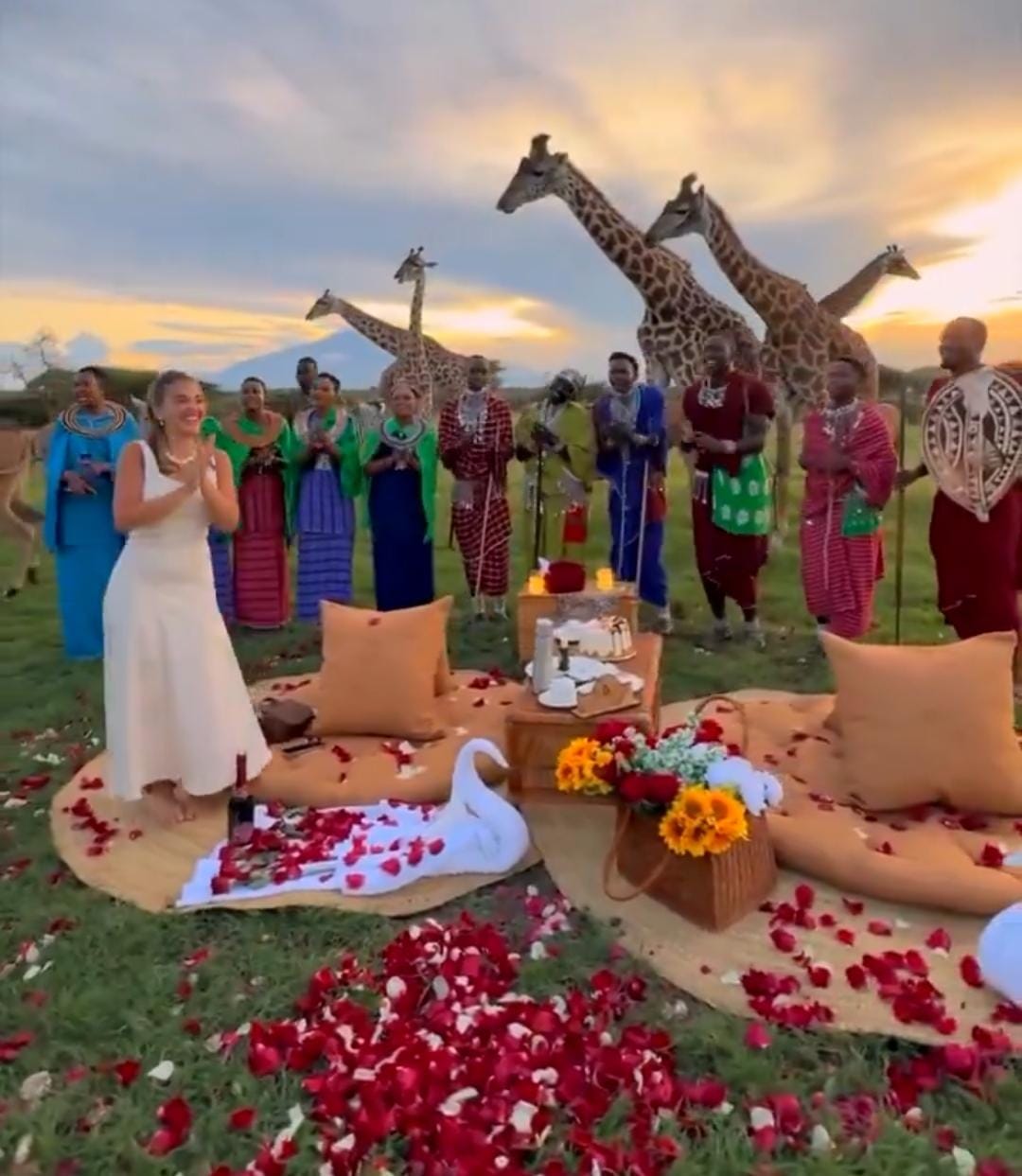 غيث مروان يفاجئ زوجته بيوم ميلادها باحتفال استثنائي في قلب الغابة.. فيديو