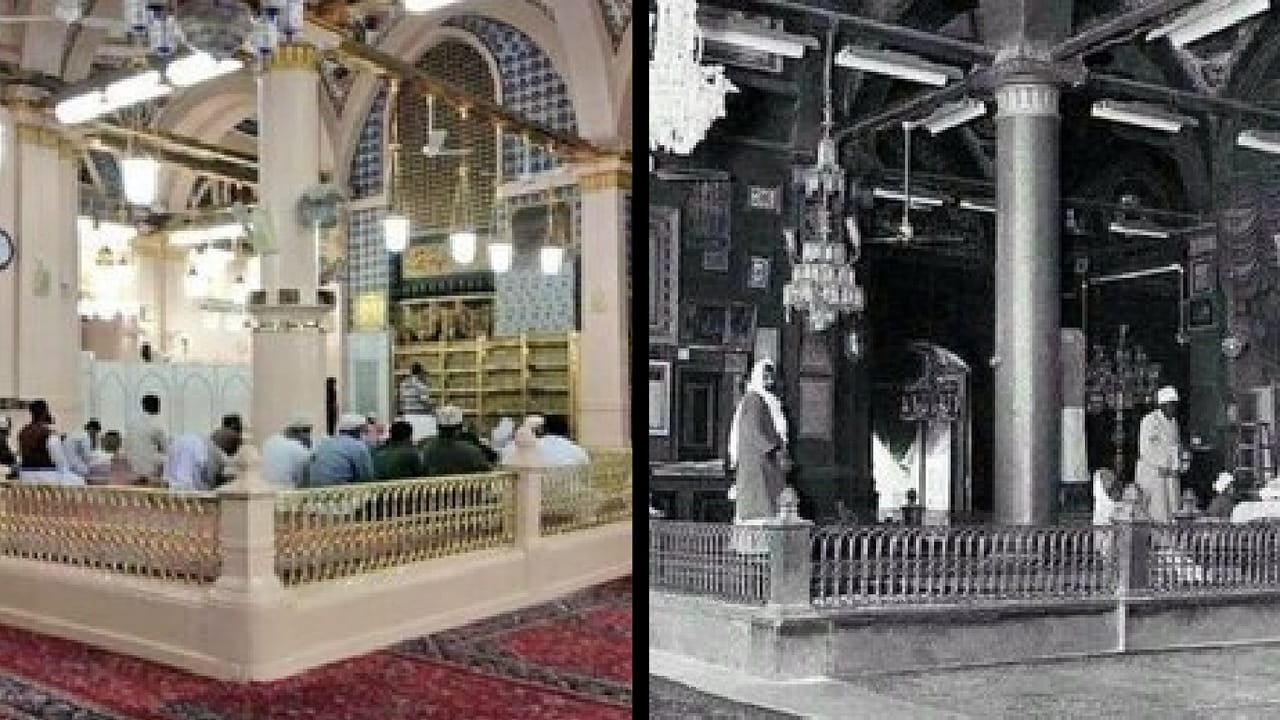 لقطات توثق دكة الأغوات بالمسجد النبوي بين الماضي والحاضر