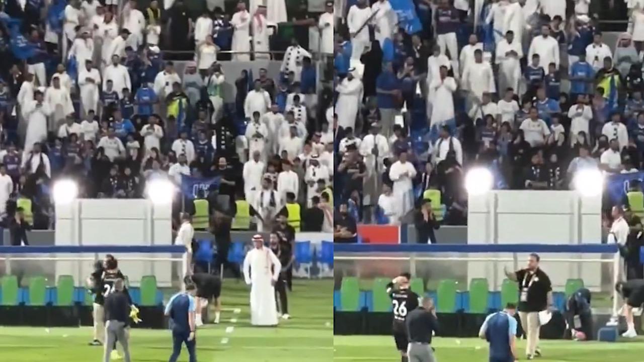 نواف العقيدي يغادر الملعب بملامح يملؤها الحزن بعد الخسارة  .. فيديو