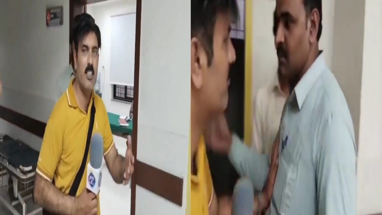 مراسل يتعرض للصفع من مسؤول بمستشفى على الهواء مباشرة.. فيديو
