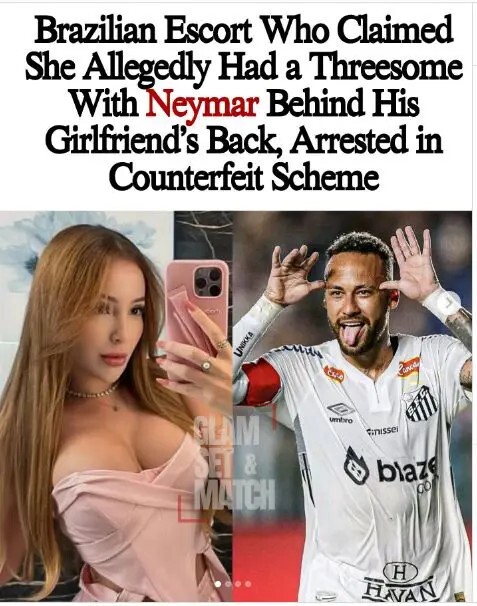 تطور جديد في قضية نيمار بعد اعتقال راقصة برازيلية على خلفية شبكة تزوير تطور جديد في قضية نيمار بعد اعتقال راقصة برازيلية على خلفية شبكة تزوير