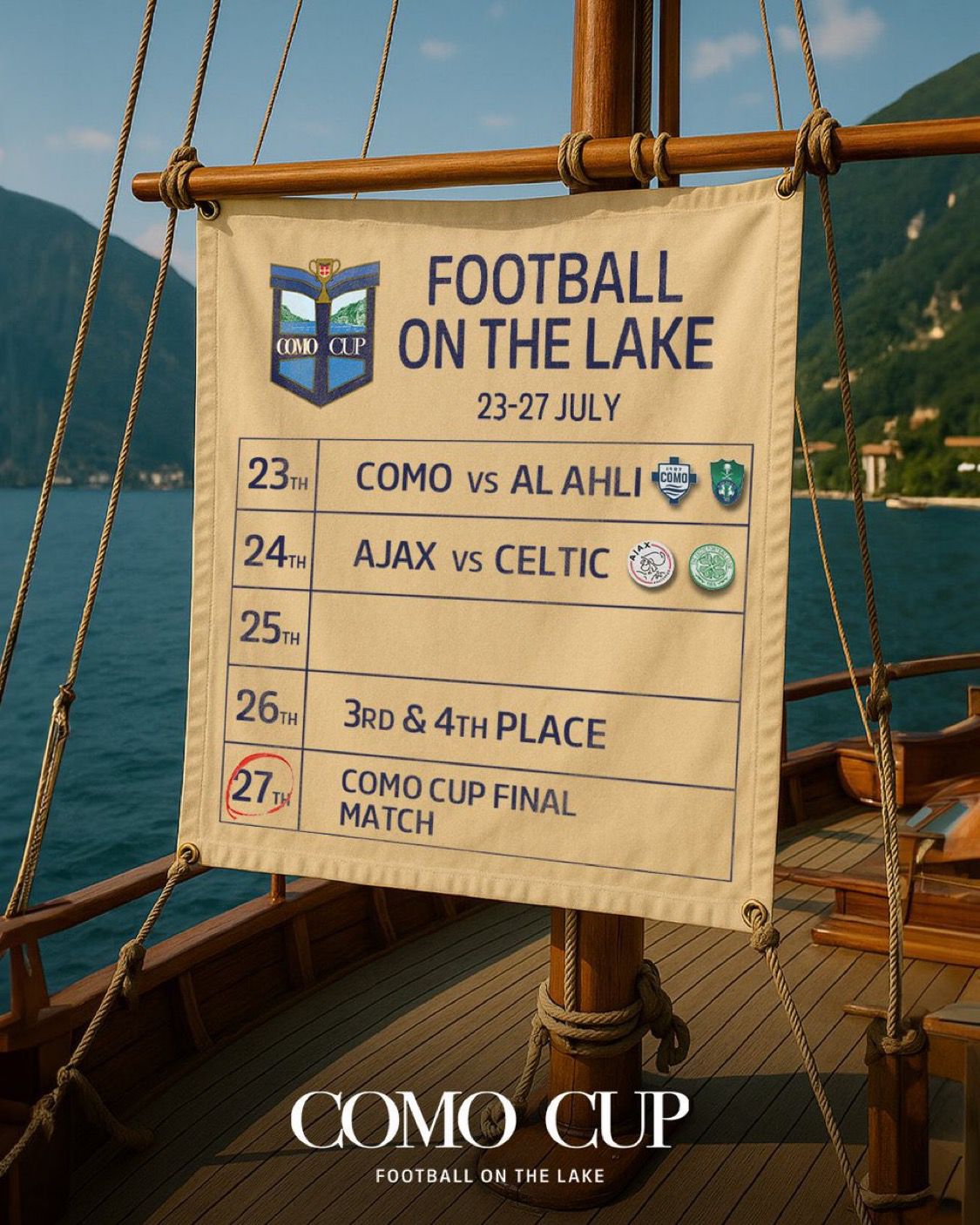 الكشف عن موعد مباريات بطولة كومو الودية