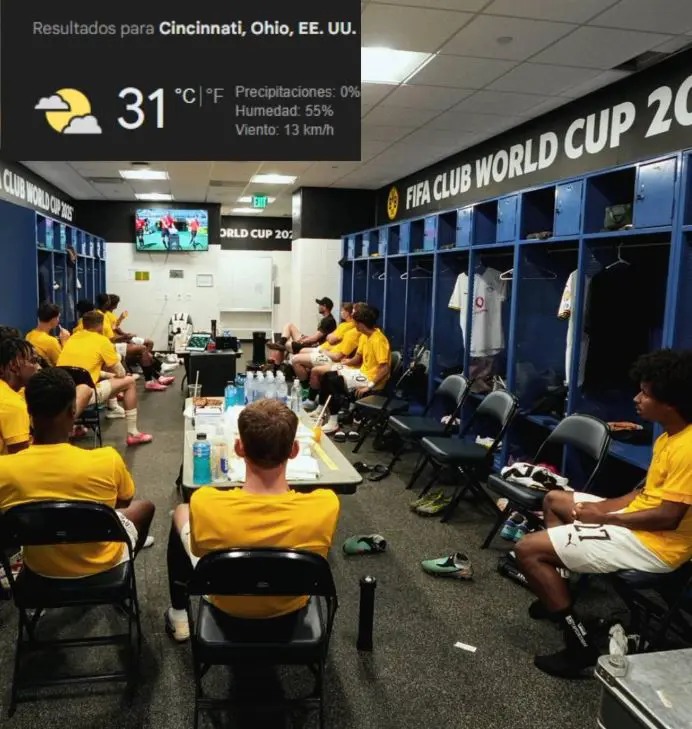 سبب جلوس بدلاء دورتموند بغرفة الملابس أمام صن داونز