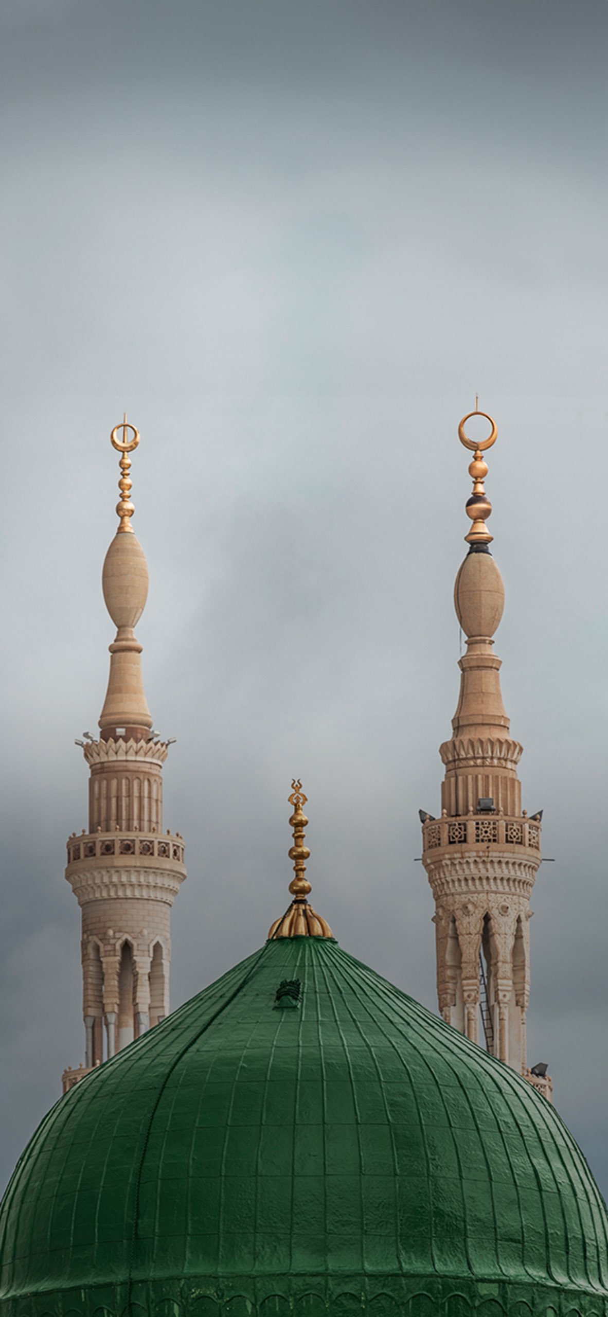 صورة رائعة للقبة الخضراء في المسجد النبوي