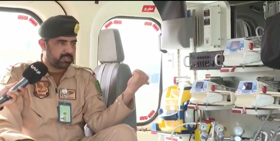 طائرة الإخلاء الطبي من نوع aw139 المخصصة لنقل الحالات الحرجة من المشاعر المقدسة .. فيديو