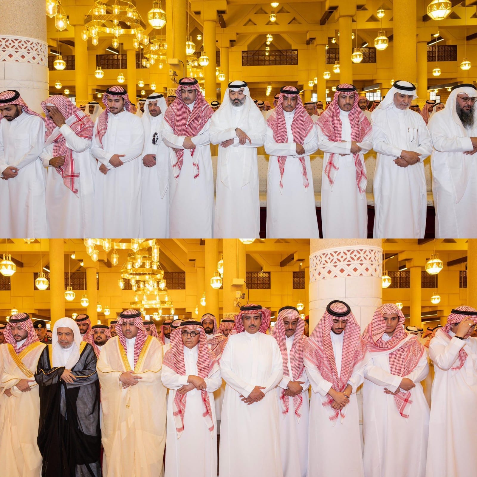 نائب أمير الرياض يؤدي صلاة الميت على الشيخ عبدالله القحطاني