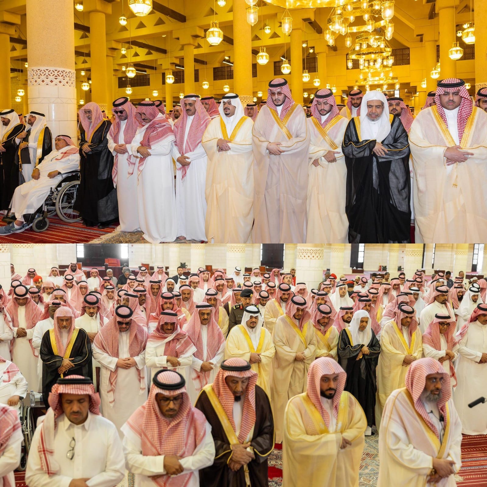 نائب أمير الرياض يؤدي صلاة الميت على الشيخ عبدالله القحطاني