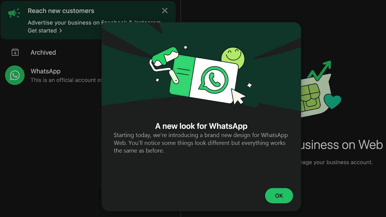 تصميم جديد كليا لـ واتس آب ويب يثير الضجة بين المستخدمين