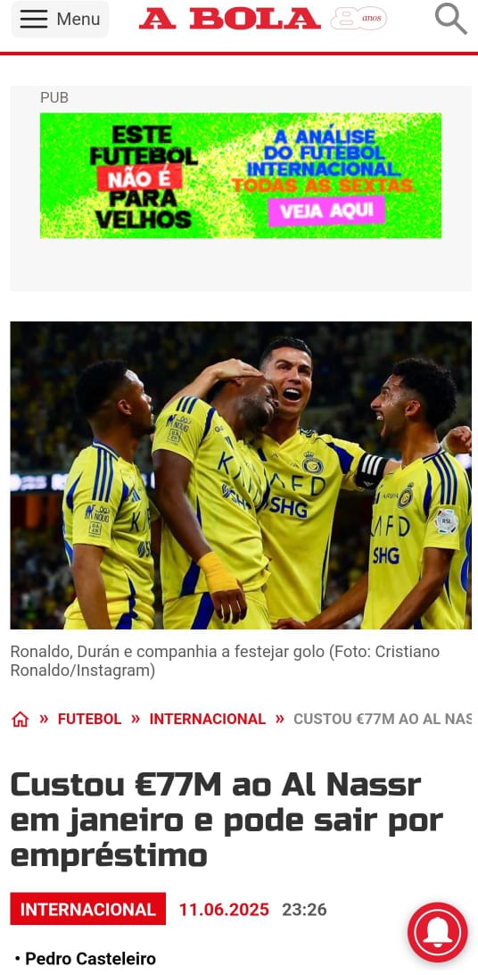 إعارة دوران.. الصحافة الأوروبية لا تصدق ما يحدث في النصر