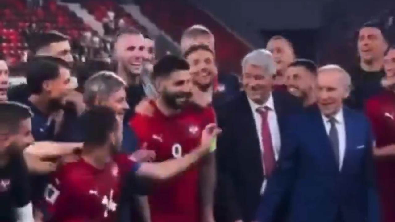 ميتروفيتش يحتفل بالمباراة رقم 100 مع منتخب بلاده .. فيديو