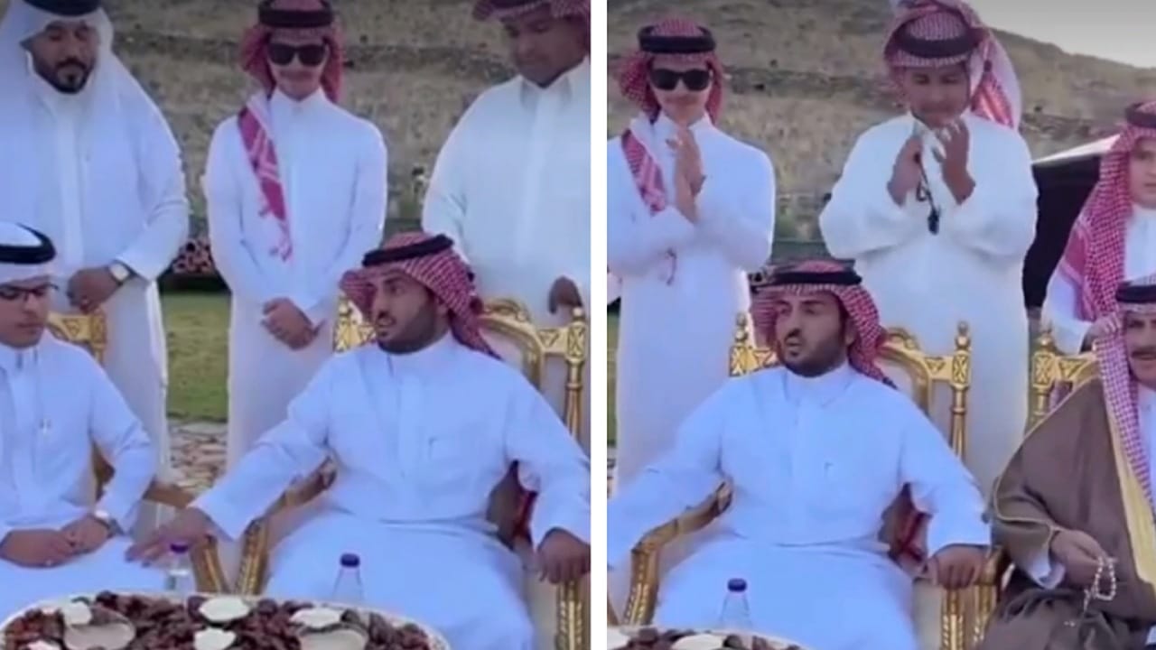 شقيق غازي الذيابي يعقد قرانه ووالد العروس يفاجئه بمهر رمزي .. فيديو