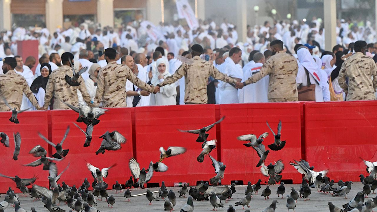 رجال الأمن يواصلون جهودهم في تنظيم آمن لضيوف الرحمن في مشاعر الحج ..صور