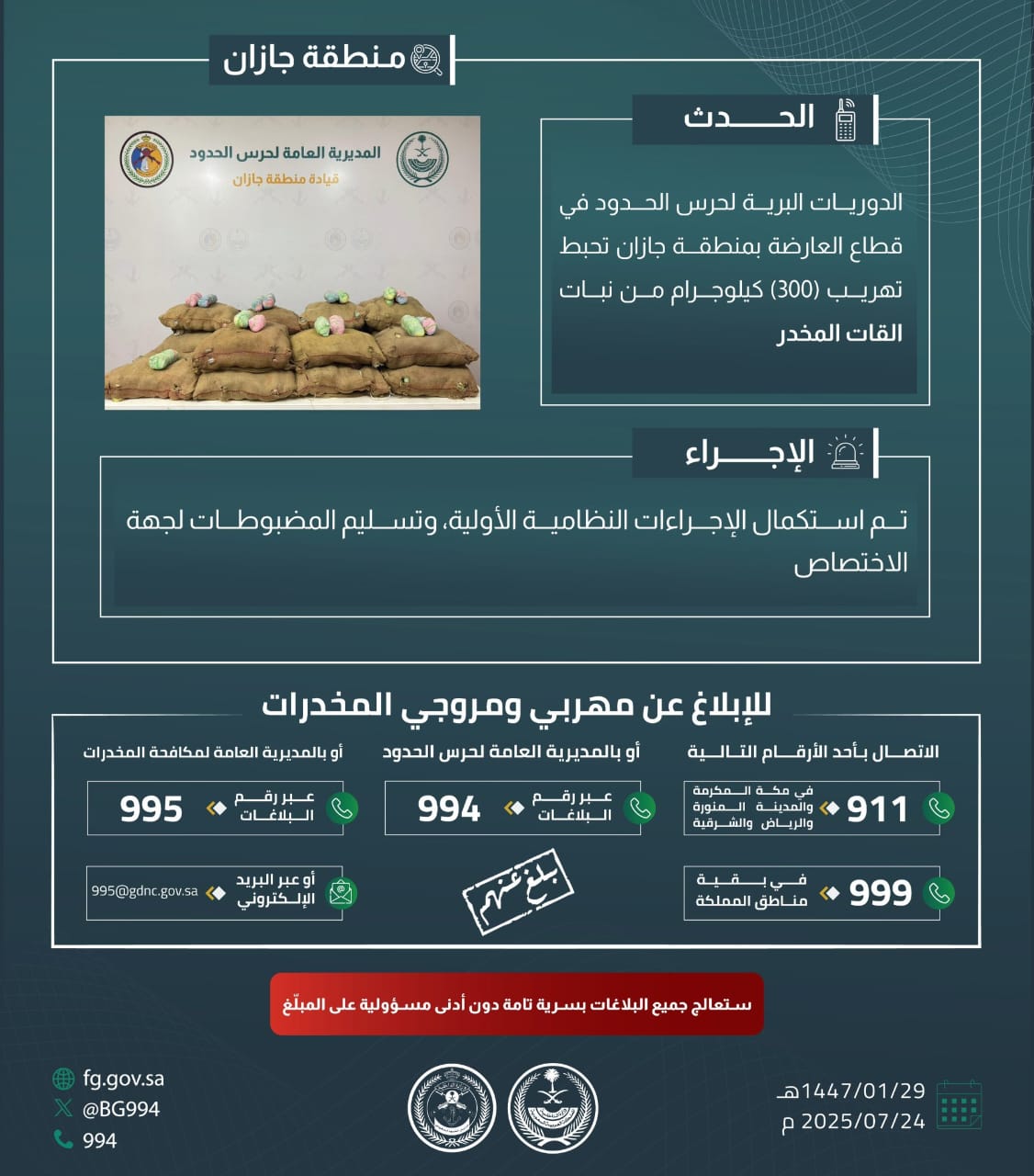 القبض على 5 مخالفين وإحباط محاولة تهريب مواد مخدرة