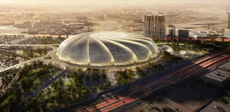 ملعب أرامكو يقترب من الجاهزية والعمل متواصل على مدار الساعة.. فيديو