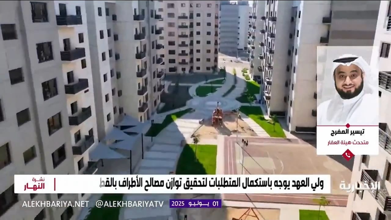 متحدث العقار: توجيه ولي العهد يحمي المستفيدين ويعزز بيئة استثمارية جاذبة .. فيديو