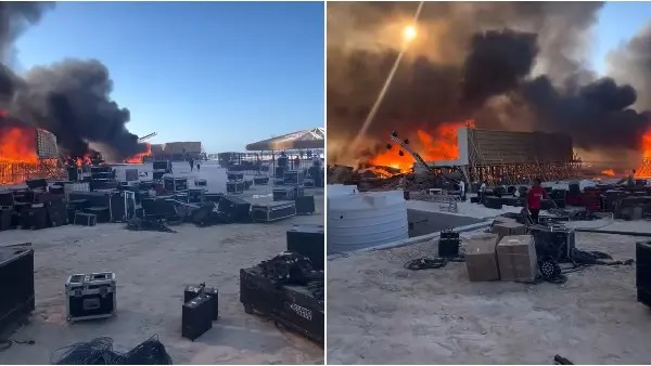 حريق يوقف تحضيرات حفل جورج وسوف بمصر ويؤجل الموعد