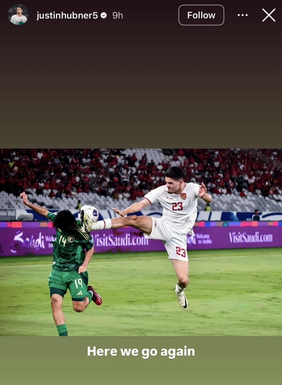 لاعب إندونيسيا يعلق قبل لقاء الأخضر..صورة