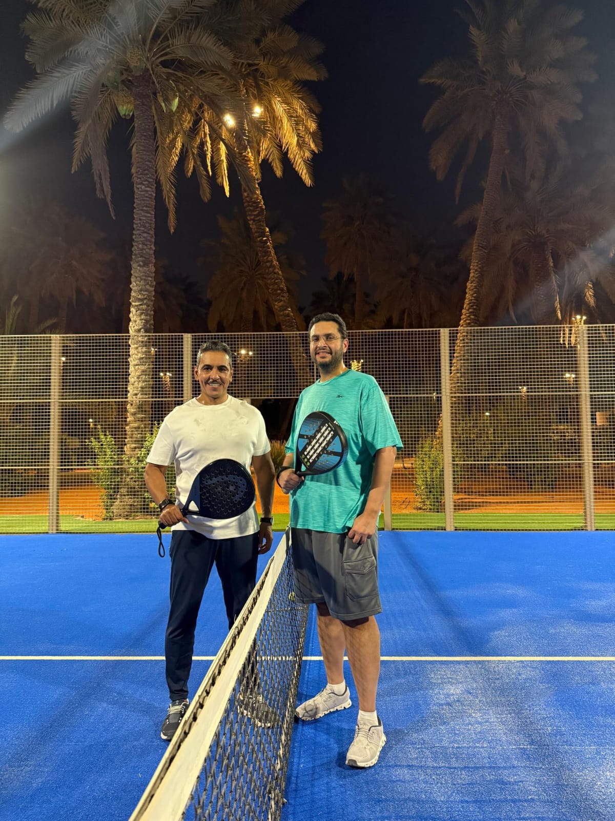 الأمير تركي بن محمد ومعالي وزير الإعلام في منافسة بادل ودية بالدرعية