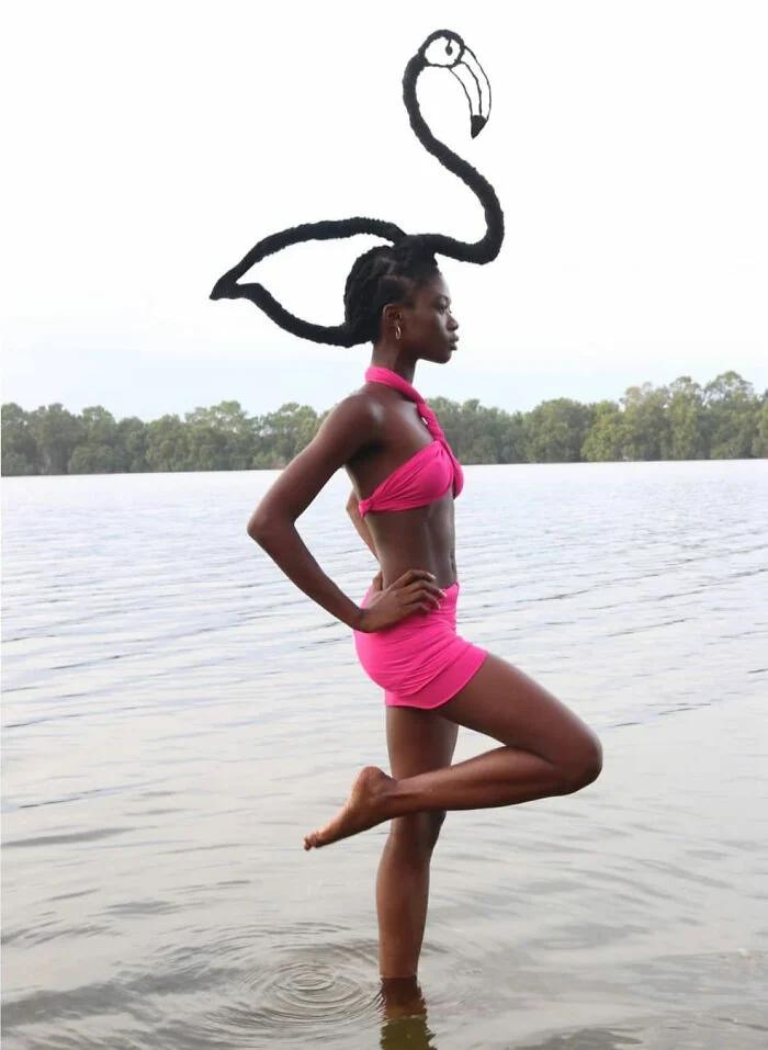 فنانة أفريقية تبدع في تحويل شعرها لمنحوتات مبهرة..صور