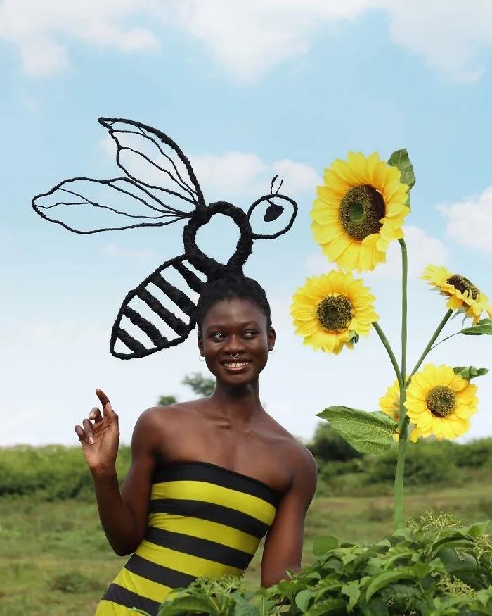 فنانة أفريقية تبدع في تحويل شعرها لمنحوتات مبهرة..صور