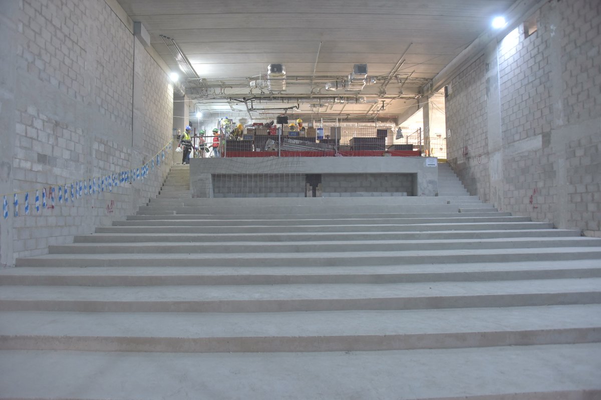 تطورات الأعمال الإنشائية بملعب أرامكو .. صور