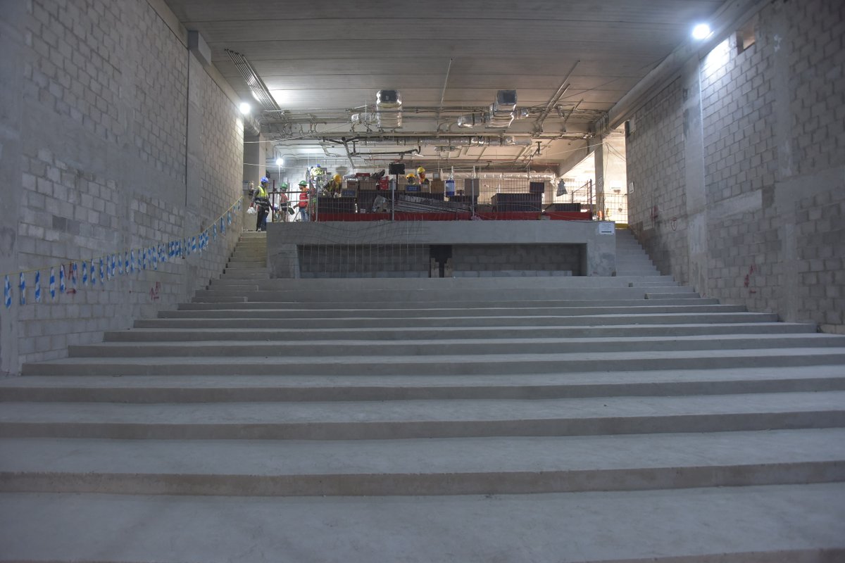 تطورات الأعمال الإنشائية بملعب أرامكو .. صور