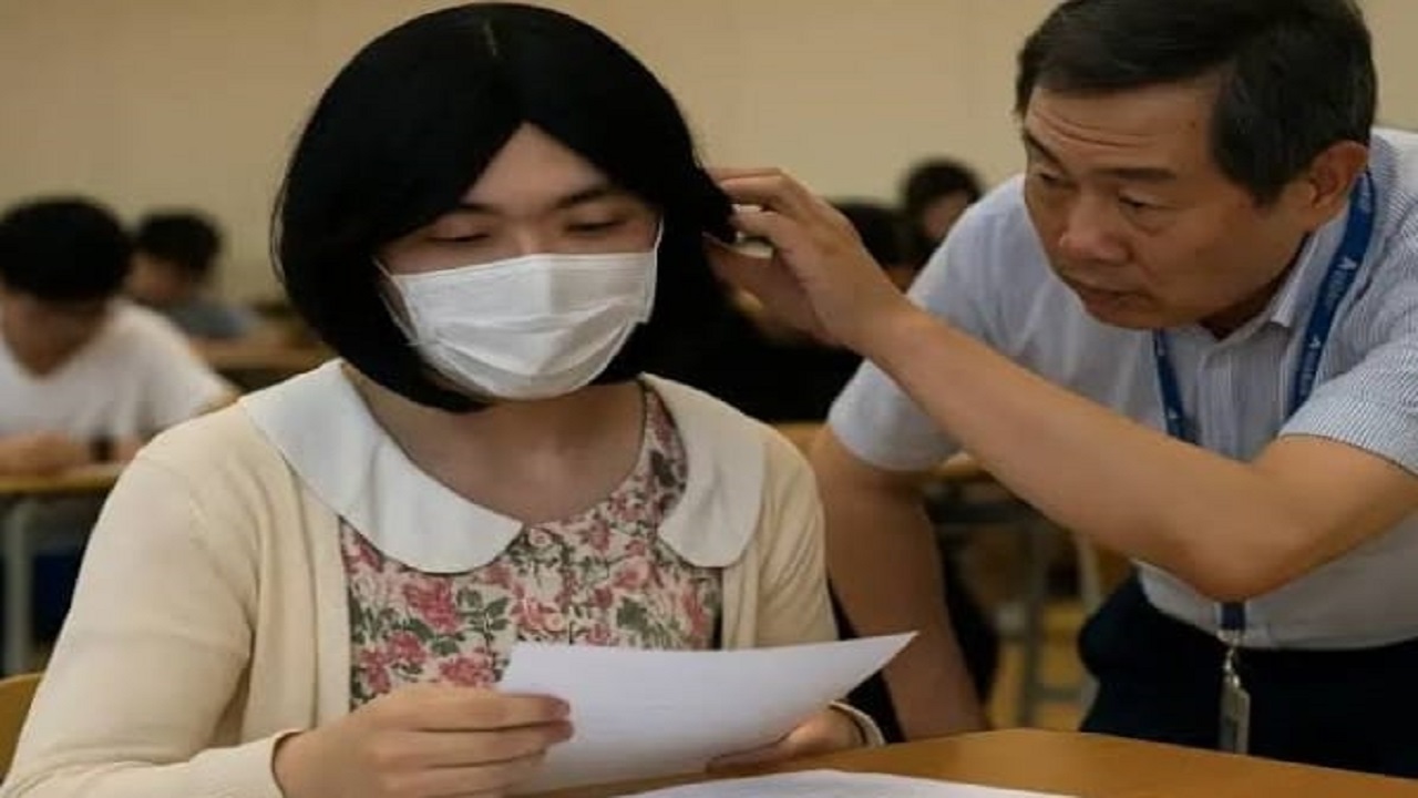 شاب صيني يتنكر في زي طالبة ليؤدي اختبار بدلا منها