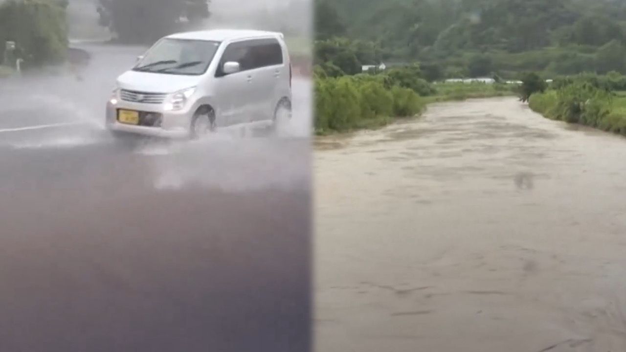 إعصار لينغلينغ يتسبب بانهيارات طينية في ⁧‫اليابان‬⁩.. فيديو