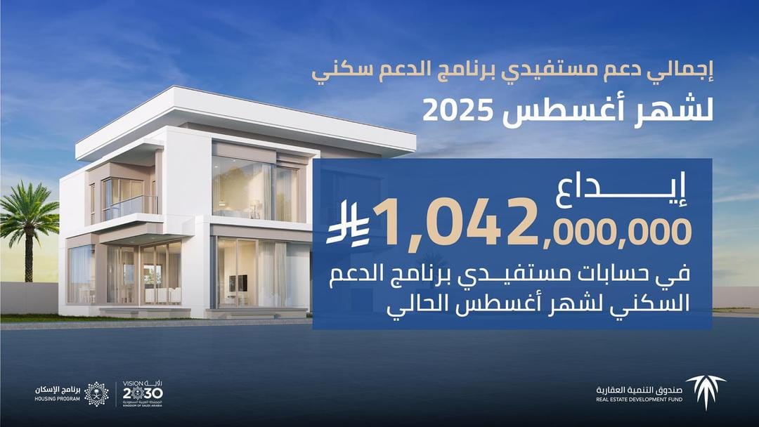 إيداع مليارا و42 مليون ريال في حسابات مستفيدي برنامج الدعم السكني