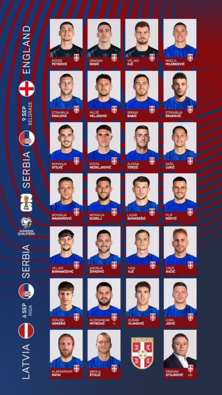 استدعاء ميتروفيتش لقائمة المنتخب الصربي