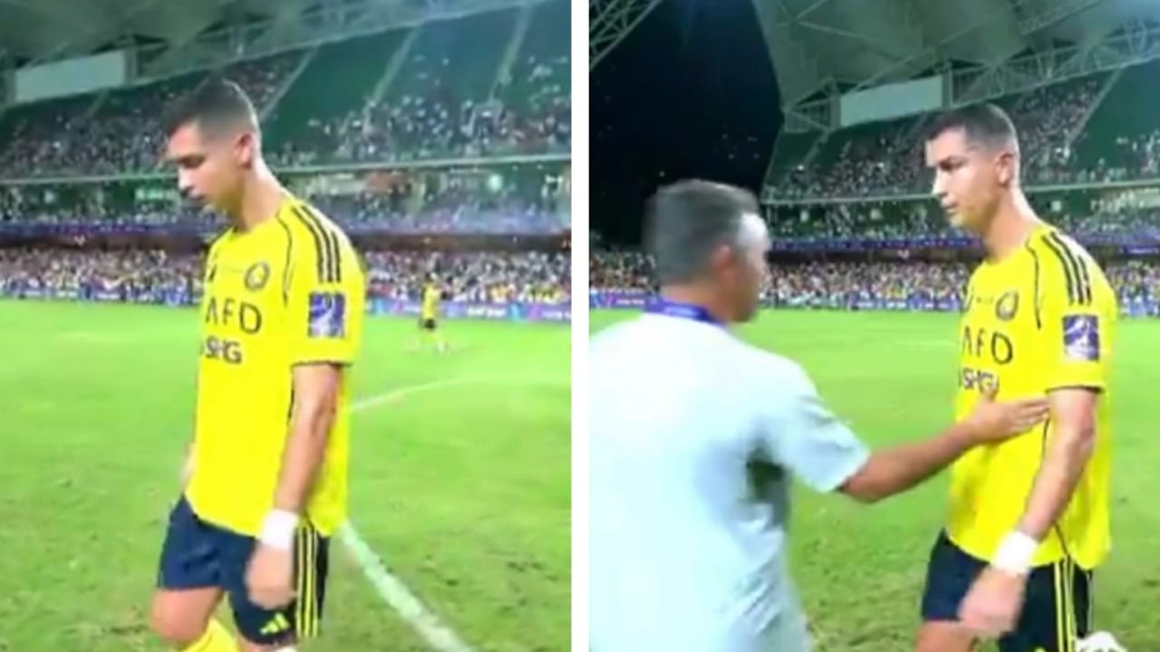 حسرة رونالدو بعد ضياع السوبر أمام الأهلي .. فيديو