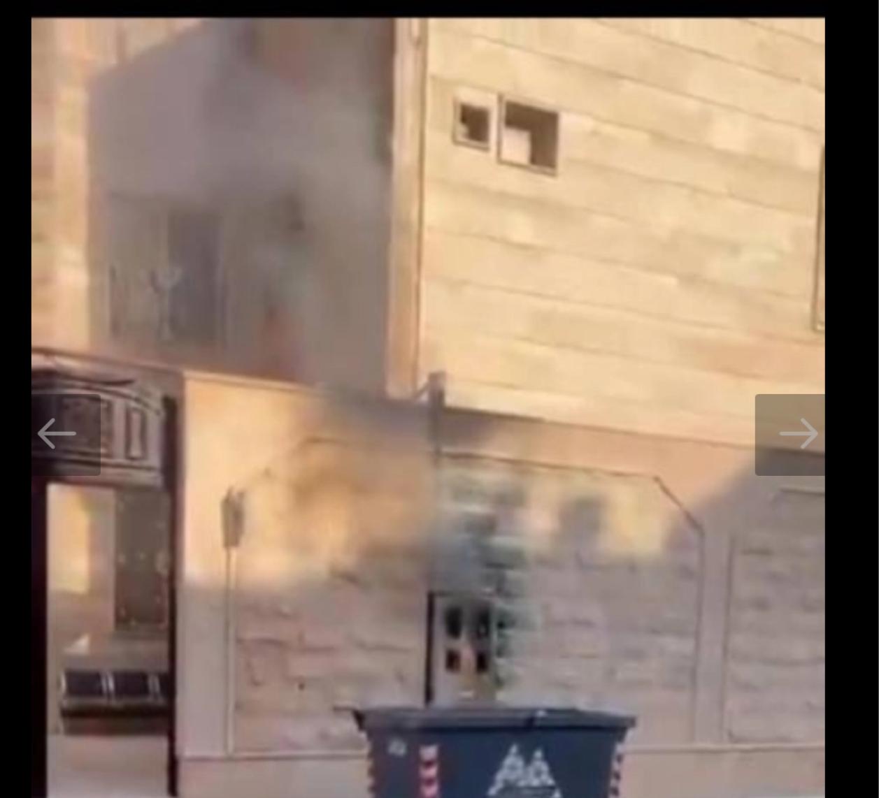 معلم يجازف بحياته لانقاذ مدرسة من حريق بحائل.. صور