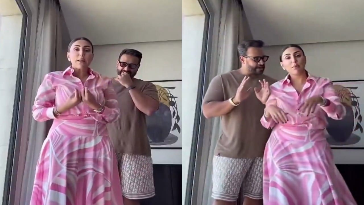 دانة الطويرش تنفعل على زوجها لعدم رغبته التصوير معها.. فيديو