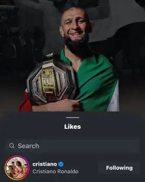 رونالدو يحتفل بفوز صديقه المصارع حمزة شيماييف بلقب UFC ..صور