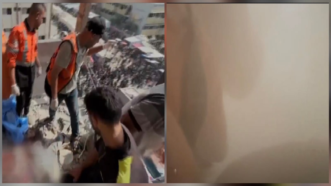 لحظة استهداف إسرائيل لعمال الإنقاذ والصحفيين في غزة.. فيديو