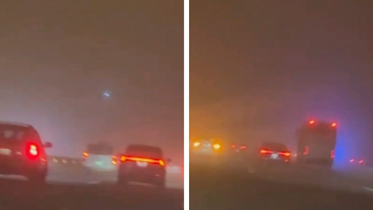 عاصفة غبارية تحول نهار شرق جدة إلى ليل .. فيديو