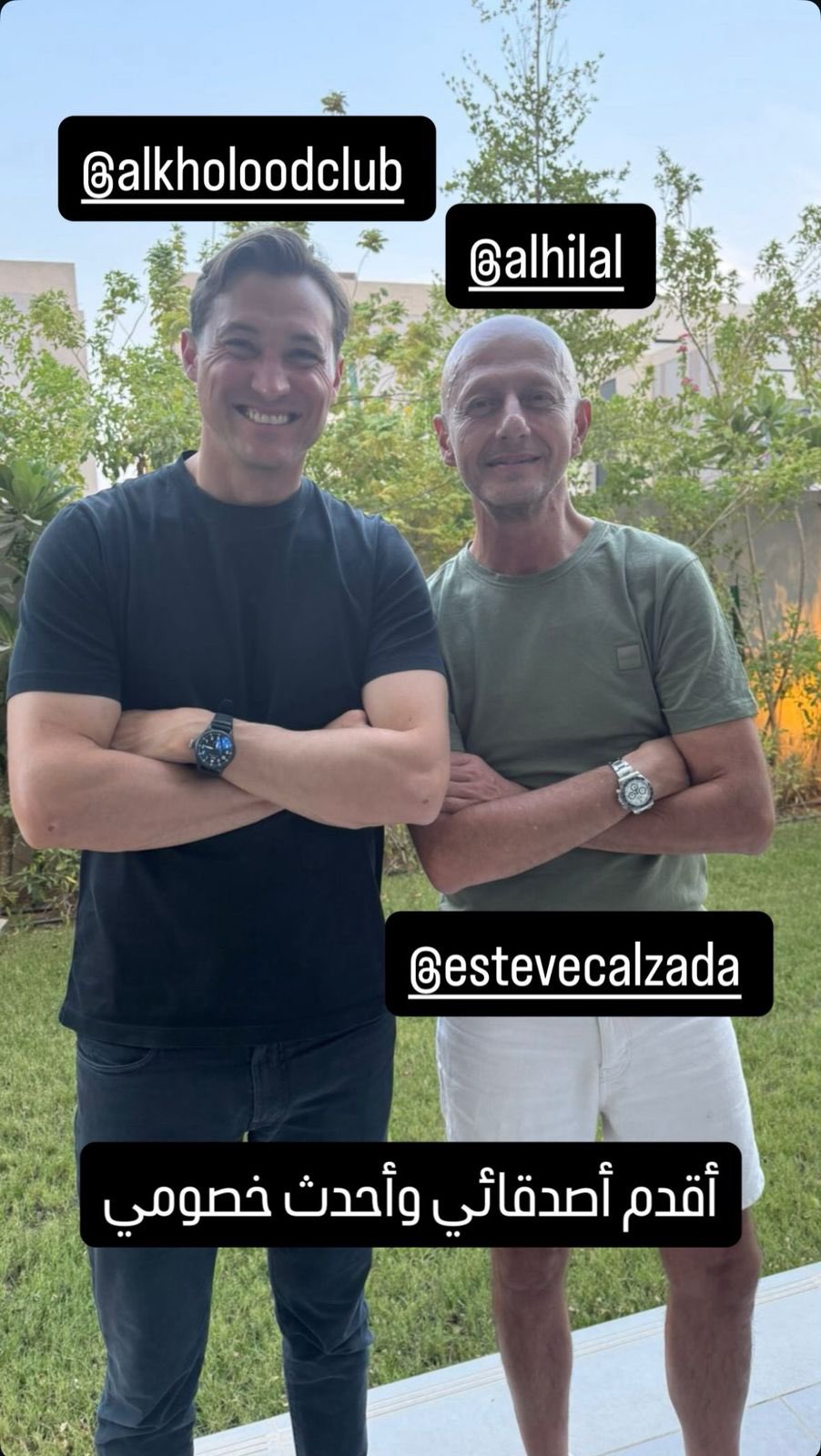 مالك نادي الخلود بن هاربورغ رفقة كالزادا: أقدم أصدقائي وأحدث خصومي.. صورة