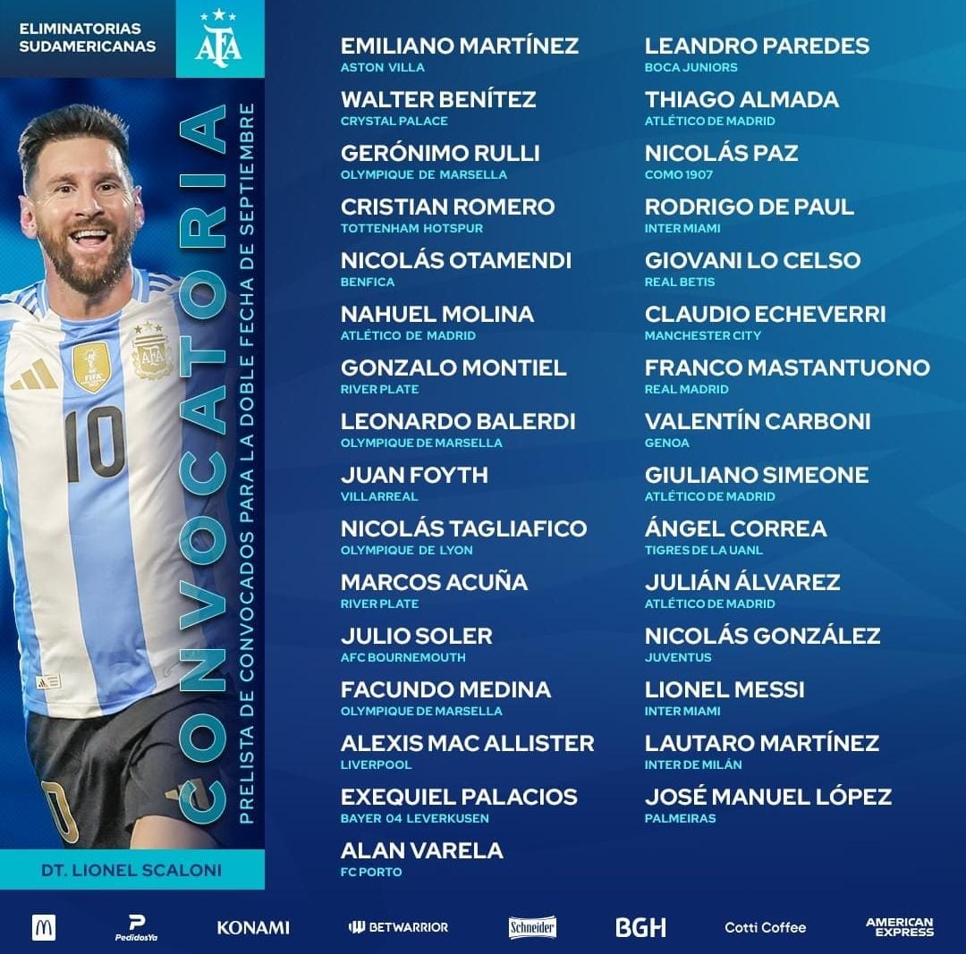 ميسي يقود الأرجنتين في مواجهتي فنزويلا والإكوادور