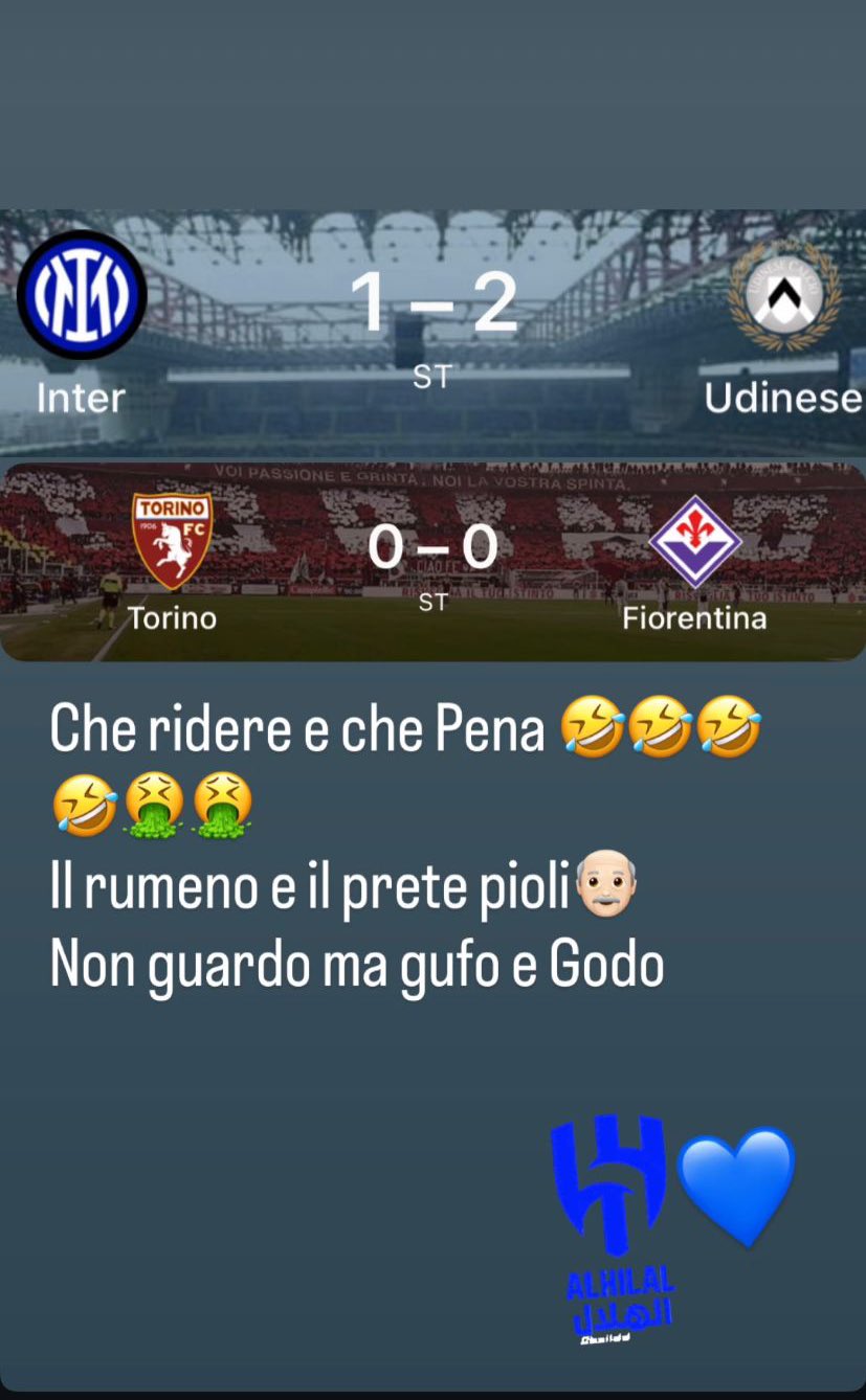 ابن إنزاغي يسخر من مدربي إنتر ميلان وفيورنتينا