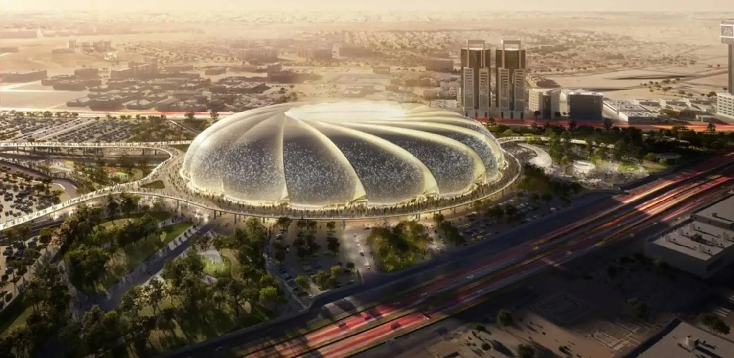 ملعب أرامكو يبرز معالمه بوضوح قبل افتتاح 2026 ..فيديو