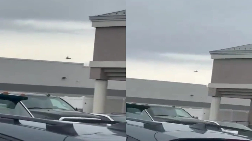 لحظة حدوث تصادم جوي بين طائرتين مروحيتين.. فيديو