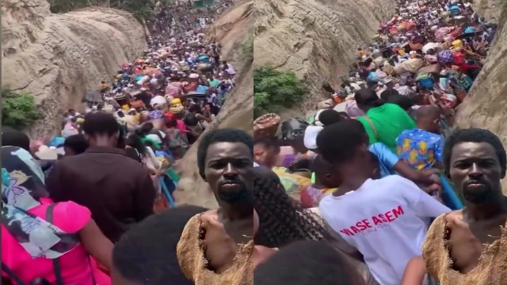 لحظة هروب عشرات الآلاف من مزاعم طوفان نهاية العالم.. فيديو